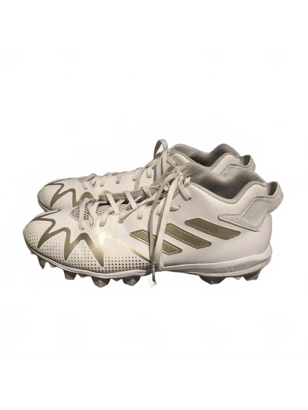 Adidas Freak Spark Football Cleats White and Gold Size 13